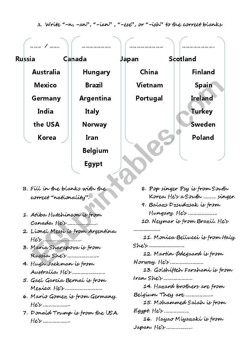 Countries and Nationalities [5.1 Unit Hello]